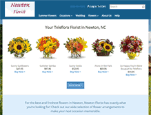 Tablet Screenshot of newtonfloral.com